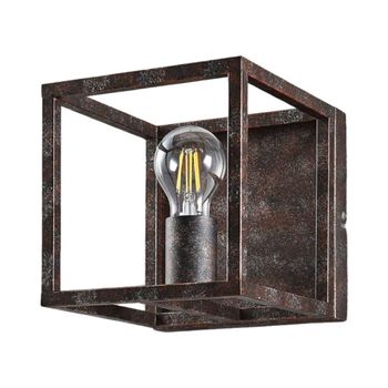 Lámpara de pared de metal marrón