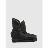 mou botines botin inner wedge logo metal negro para mujer