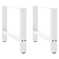patas para mesa de centro blancas 2 unidades 60 x 42-43 cm acero vidaxl