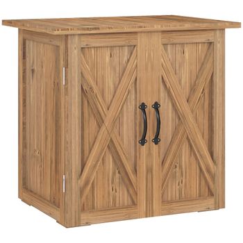 Caseta de jardín 77x55x72 cm marrón