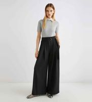 marella para mujer 2523136011200 pantalon de talle alto bondeno negro 44 casual poliester