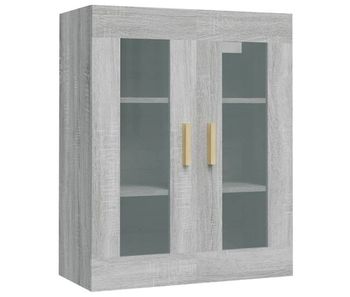 Vidaxl armario de pared colgante gris sonoma 69,5x34x90 cm