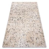 alfombra fluffy 2372 shaggy sal y pimienta - crema  antracita 160x220 cm