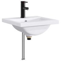 lavabo de bano con grifo y desague negro mate 42 x 40 x 165 cm vidaxl