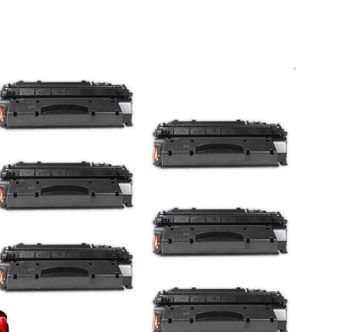 HP CE505X / HP 05X Toner Compatible con HP Laserjet P2050 - Pack de 6