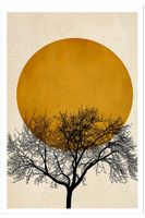 poster de dibujo arbol y serenidad sin marco 30x45cm
