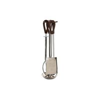 chimenea set 4 inox aluminio 7x4x54 niquelado