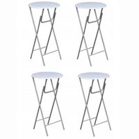 mesas altas plegables 4 unidades mdf blancas vidaxl