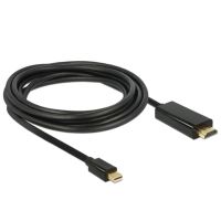 adaptador de cable de video delock 2 m mini displayport a hdmi oro