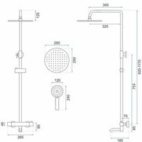 juego de ducha oculto rea lungo titanium high