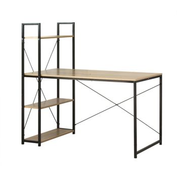 Escritorio 120 cm con 4 baldas estilo industrial -
