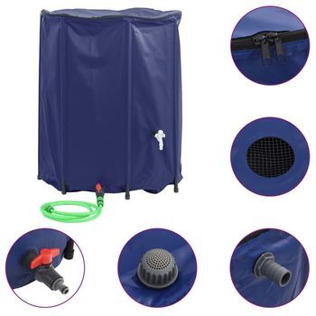 Depósito De Agua Plegable Con Grifo Pvc 1250 L Vidaxl