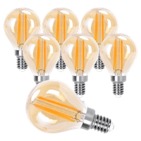 aigostar vintage bombilla led e14 6w equivalente a 51wluz calida 2200k 660lm g45 bombilla filamento ledno regulable6 pieza