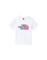 camiseta the north face easy girl white pink