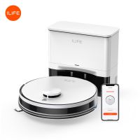 aspiradora robot ilife a30 pro con estacion de autovaciado automatico succion potente de 5000pa navegacion lds 180min de autonomia funcion 2 en 1 de fregado y barrido control por app limpieza de