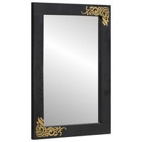 espejo de bano negro y plata 70 x 50 x 25 cm vidaxl
