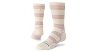 calcetines stance mid crew beam stripe beige violeta naranja