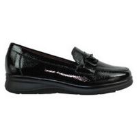 pitillos zapatos mujer mocasin piso goma con aplique piel charol para mujer