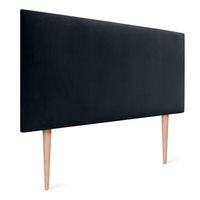 dhome cabecero de terciopelo liso 90x105 con patas camas 8090 - negro