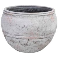 macetero de fibra de vidrio blanco 435x435x32cm