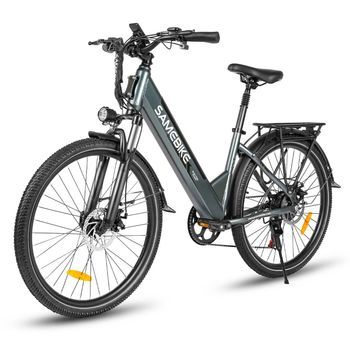 Bicicleta Eléctrica Urbana Samebike Rs-a01 Pro-t, 36 V 15 Ah, Gris