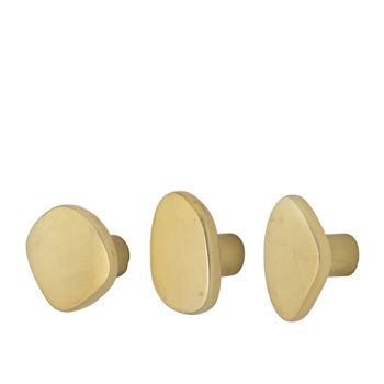Juego de 3 ganchos de aluminio dorado