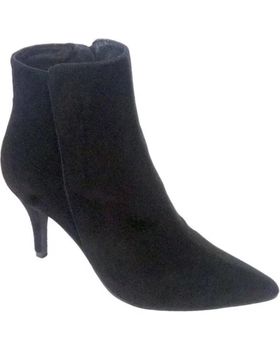 de CALZADOS ALMENA BOTIN SENORA NEGRO TERCIOPELO DE AGUJA NEGRO-GRIS