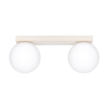 Plafone beige acero/vidrio alt. 14.5 cm