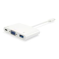 adaptador equip usb-c a vga 60w power delivery blanco 15 cm