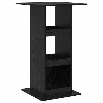 Mesa De Bar Roble Negro 60 X 60 X 100 Cm Madera Contrachapada
