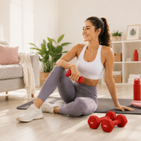 2 mancuernas hexagonales de neopreno rojas pesas antideslizantes con agarre comodo set de mancuernas para fitness entrenamiento en casa y gimnasio