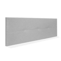 cabecero de lino natural con botones 145x50cm camas 135140 - gris claro