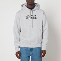 maison kitsune flowers comfort cotton-jersey hoodie - l
