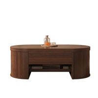 mesa de centro elevable - mueble de salon - mdf - nogal 110x555x40cm