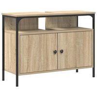 gabinete de lavabo para bano marron 80 x 30 x 60 cm vidaxl