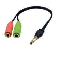 cable de audio mcl cg-705 35mm macho a 2x 35mm hembra 02 m negro