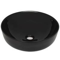 lavabo redondo de ceramica negro 415x135 cm vidaxl