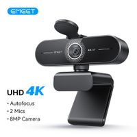 camara web emeet 4k1080p para pcordenador pdaf camara de video con enfoque automatico con microfonos duales camara web funciona para zoomteles