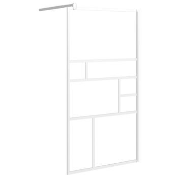 Mampara De Ducha Accesible Vidrio Esg Blanco 115x195 Cm Vidaxl