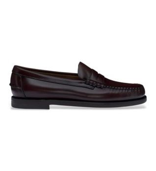 Sebago para mujer. 7001530 Mocasines de Piel Classic Dan marrón burdeos (36), Plano, 1 a 3cm, Ninguno, Casual, Fiesta, Clásico