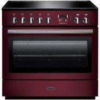 rangemaster professional fx 90 electric induction range cooker - cranberry  chrome cranberry