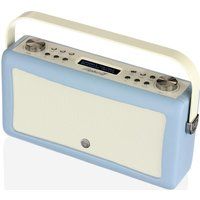 vq hepburn mk ii portable dabr bluetooth clock radio - blue blue