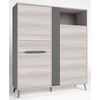 aparador alto salon comedor atenea mueble auxiliar estilo moderno shamal pizarra 129x145x40 cm