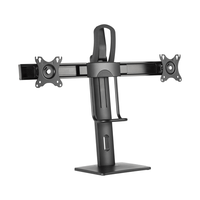 aisens soporte de mesa pro contrapeso giratorio e inclinable para 2 monitores 6kg de 17-27p negro
