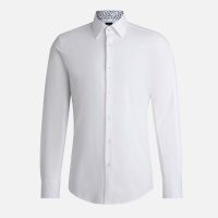 boss black hank-kent cotton-blend shirt - 4xl