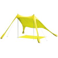 outsunny carpa playa plegable carpa para playa con esterilla upf50 postes de aluminio pala estacas y bolsa de transporte verde   aosom espana
