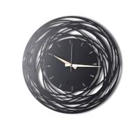 reloj de pared de metal negro o50 cm