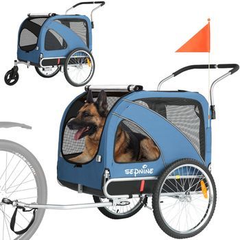 Remolque Para Mascotas Sepnine 10202b 40kg Plegable - Azul