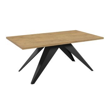 Mesa Oswego 113, Alargamiento, Aglomerado Laminado, Metal, 76x80x140cm
