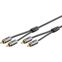 cable de audio rca goobay 65295 5 m negroplata